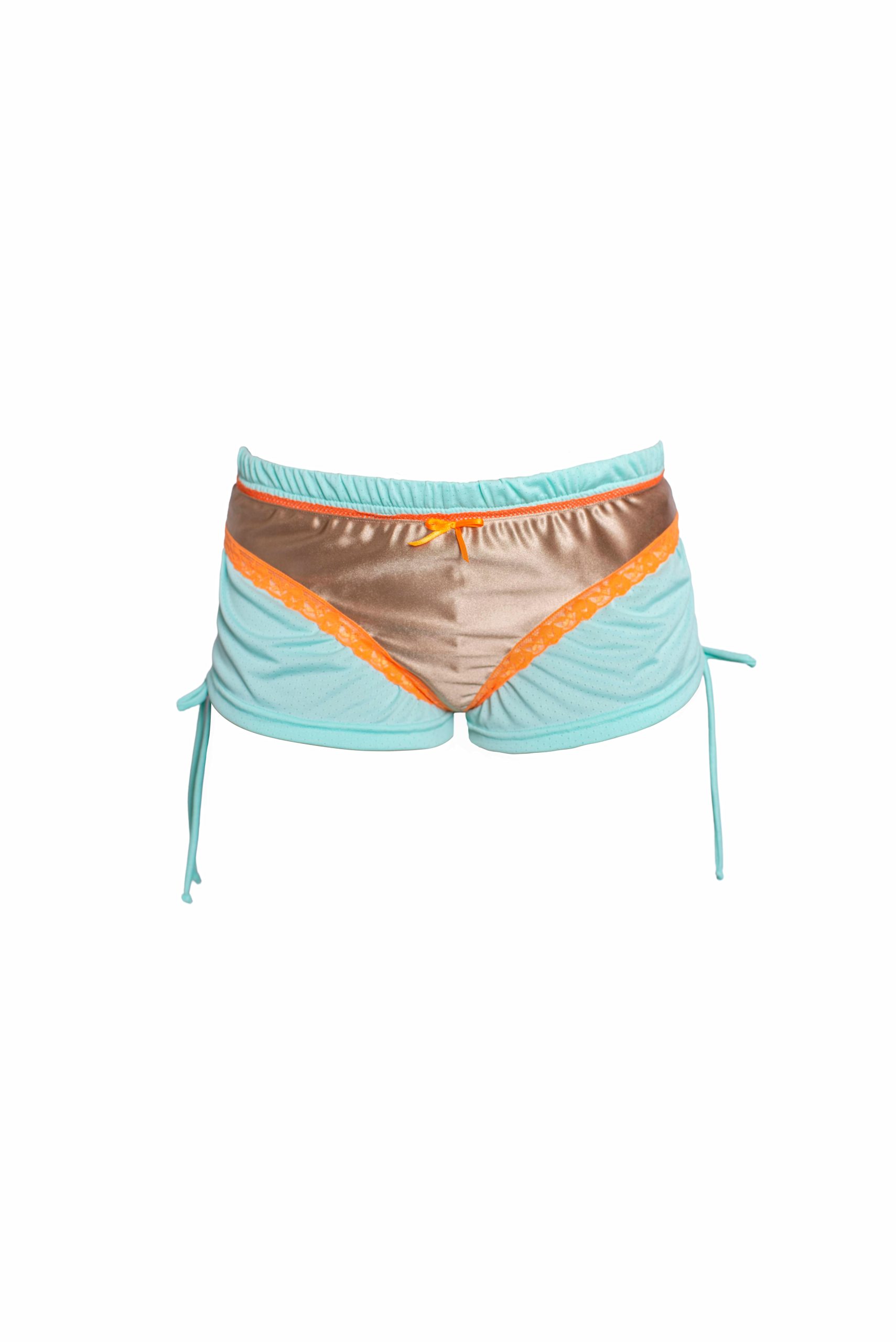 “Yummy” Mint & Gold Shorts