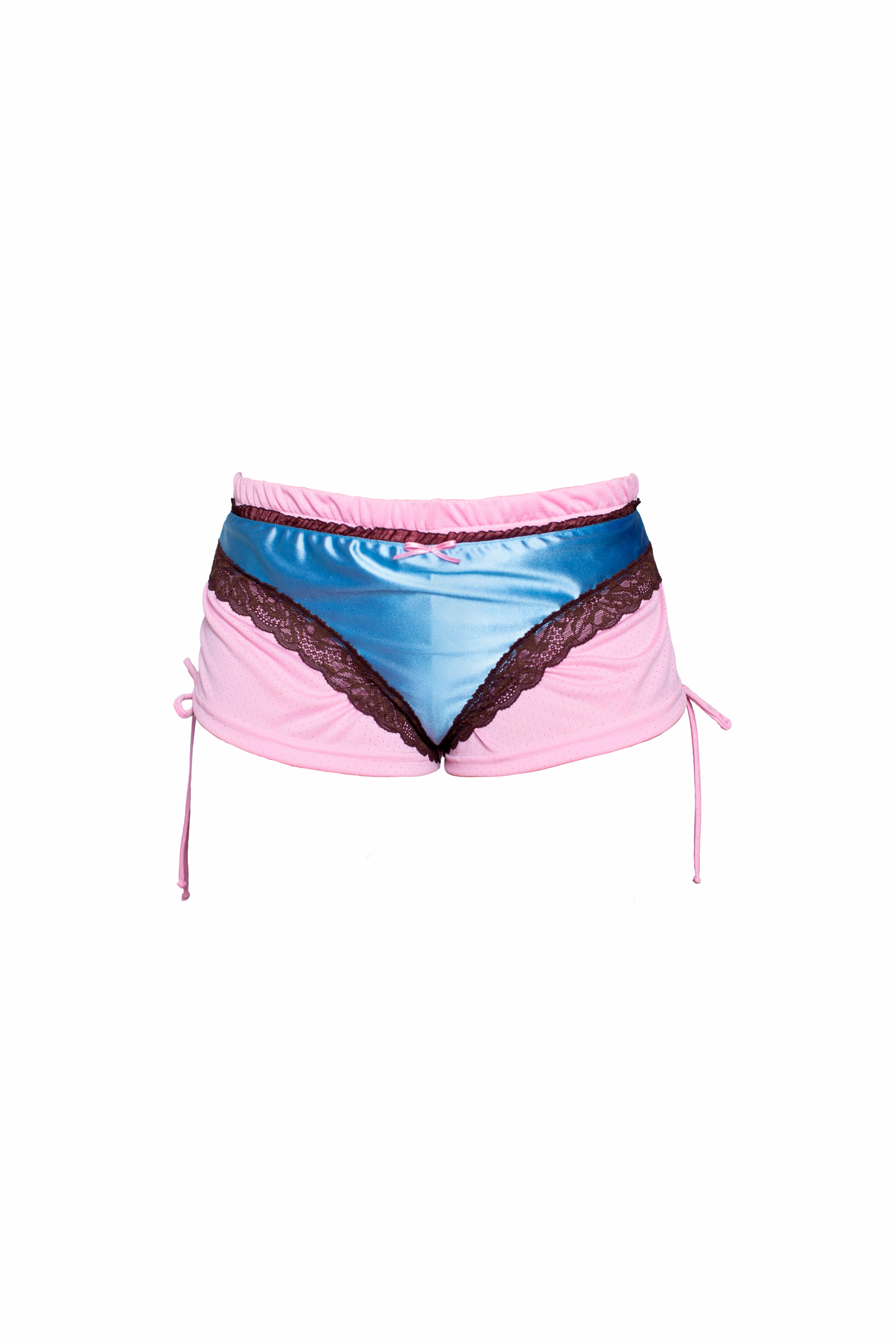 “Yummy” Pink & Baby Blue Shorts